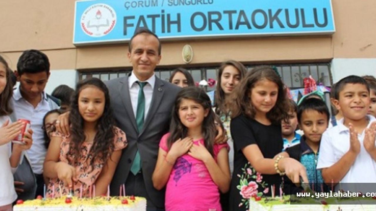 Sungurlu'da 'Doğum günümü okulda kutluyoruz' projesi