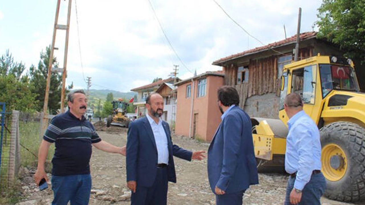Kavuncu, İskilip'te asfalt çalışmalarını inceledi