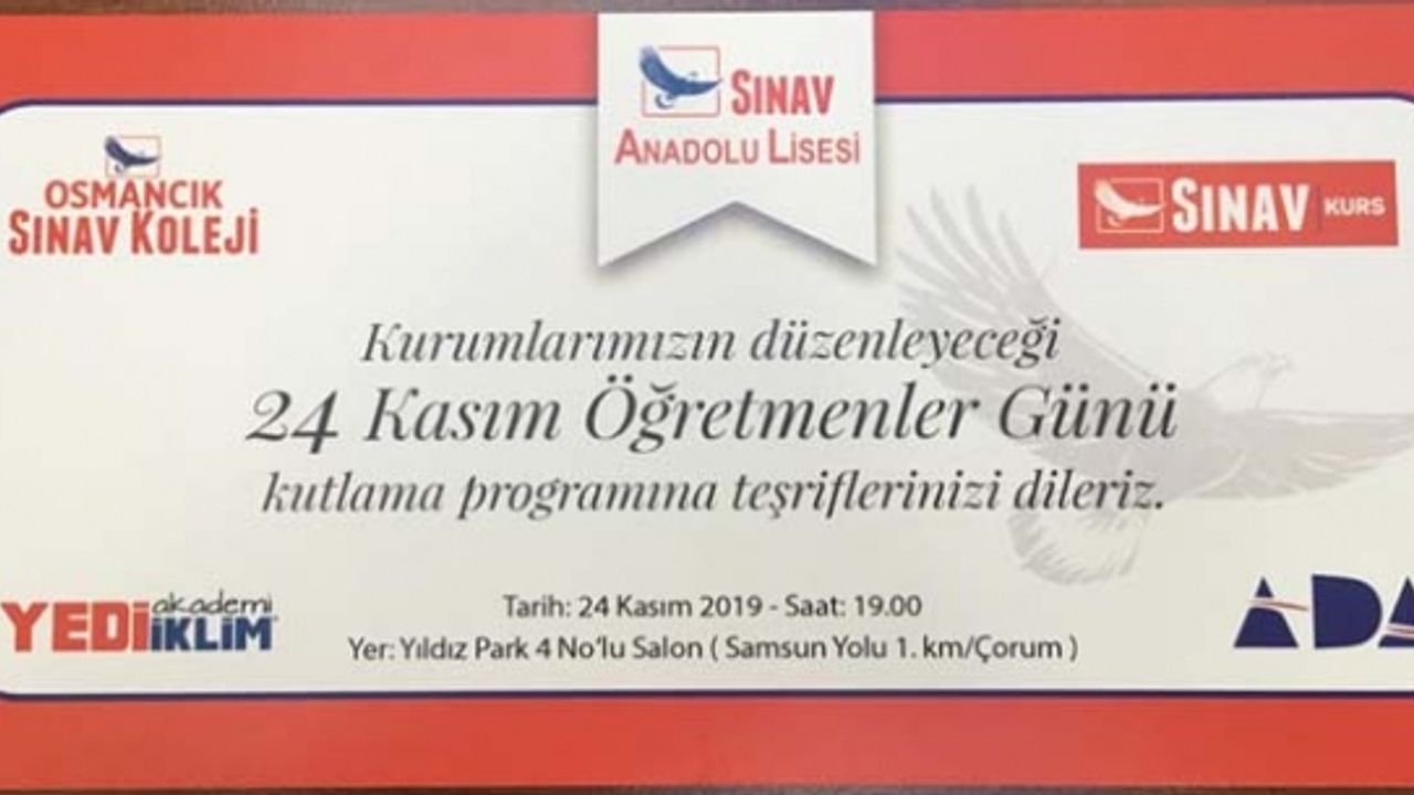Sınav'dan Öğretmenler Günü'nü kutlaması