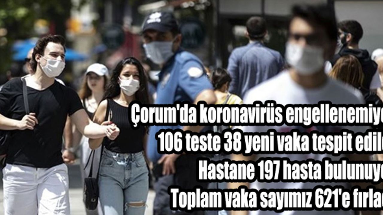 Son Dakika! Çorum'da 106 teste 38 koronavirüs vakası tespit edildi!