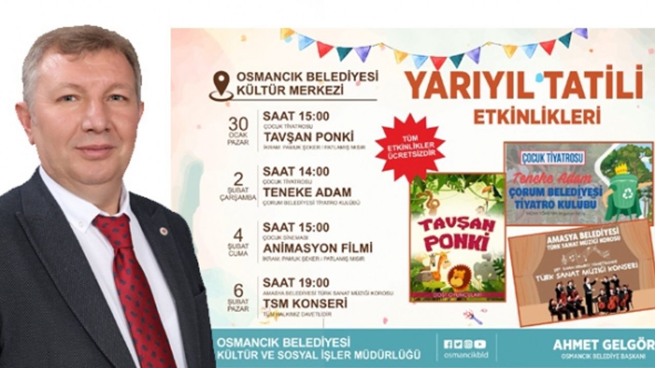 Osmancık Belediyesi'nden çocuklar için tatil etkinliği