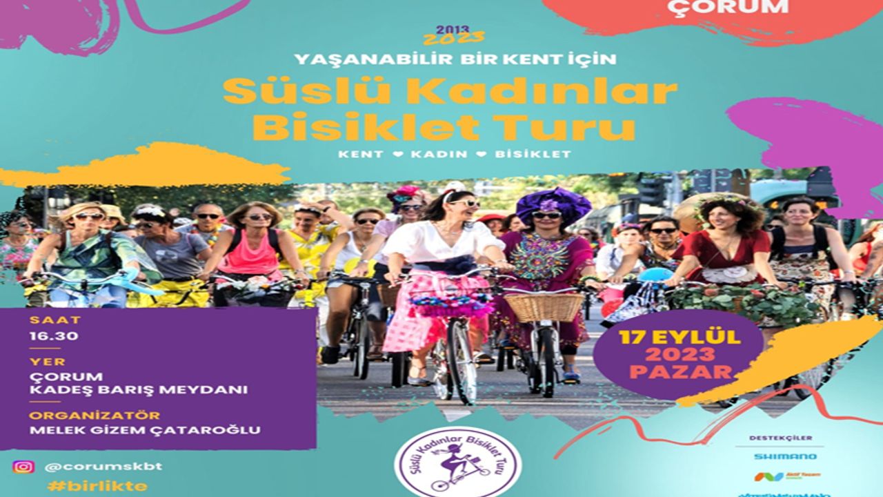 Çorum’da Süslü Kadılar Bisiklet Turu yapılacak