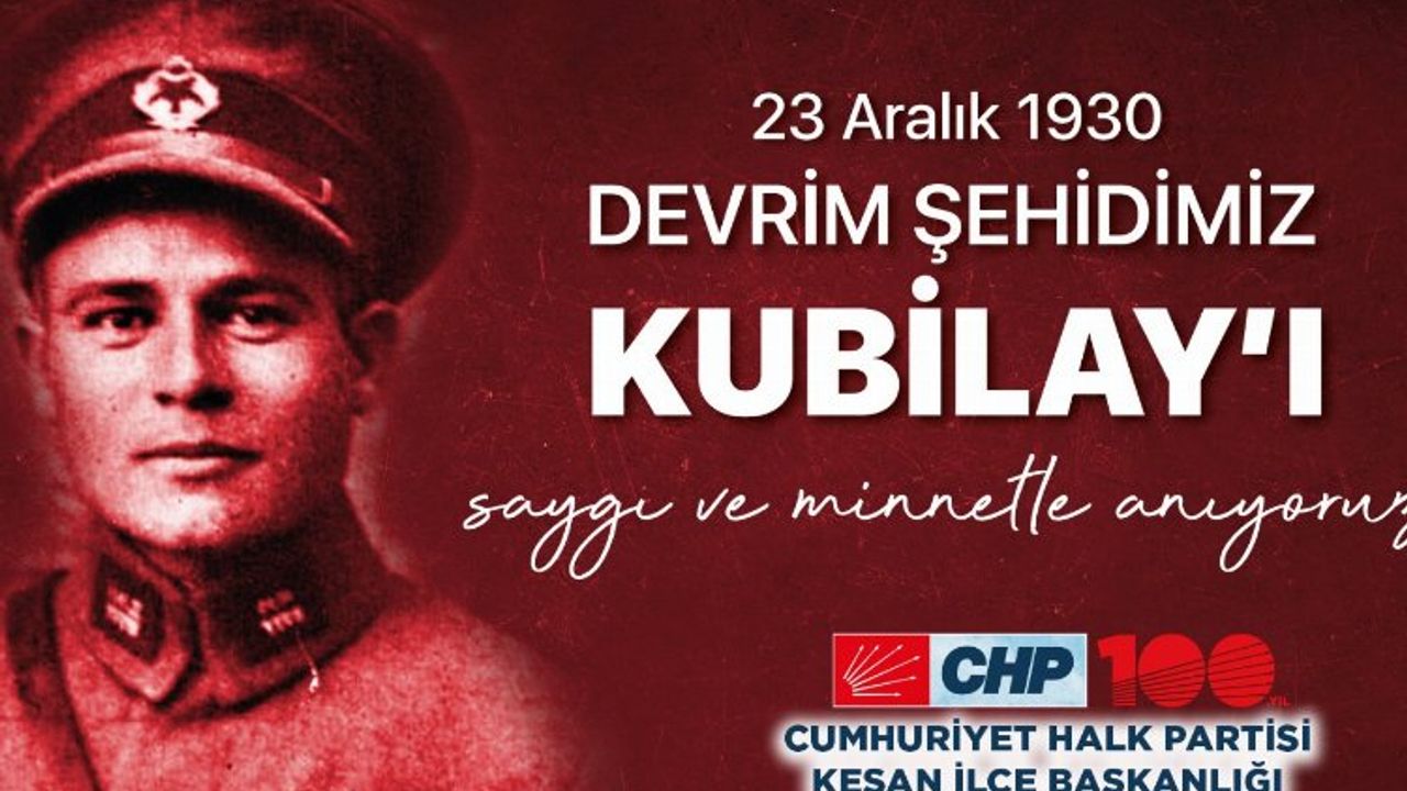 CHP Keşan 'Kubilay'ı unutmadı