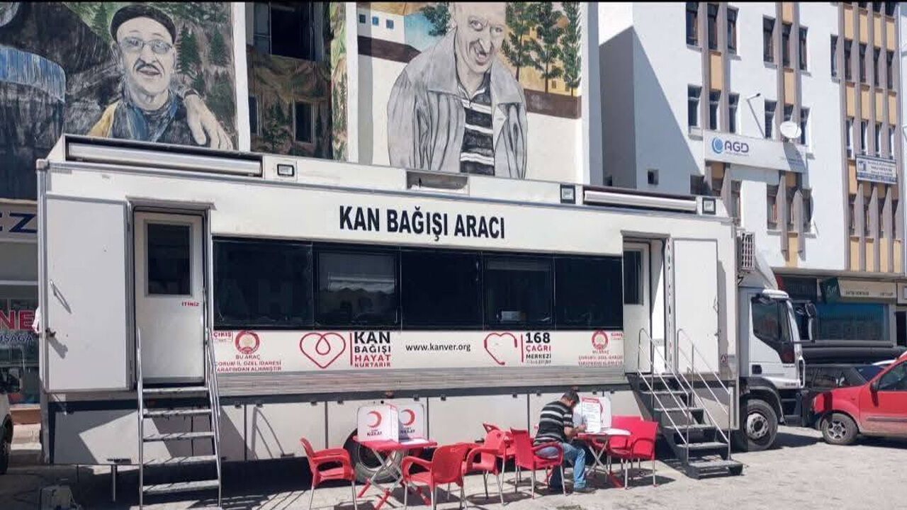 Kızılay kan bağış aracı iki gün boyunca İskilip’te hizmet ve
