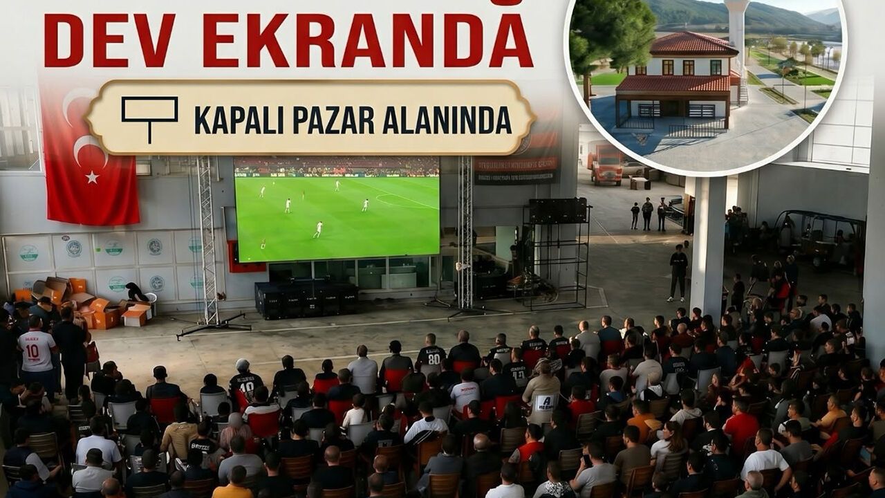 Osmancık'ta milli maç heyecanı dev ekranda