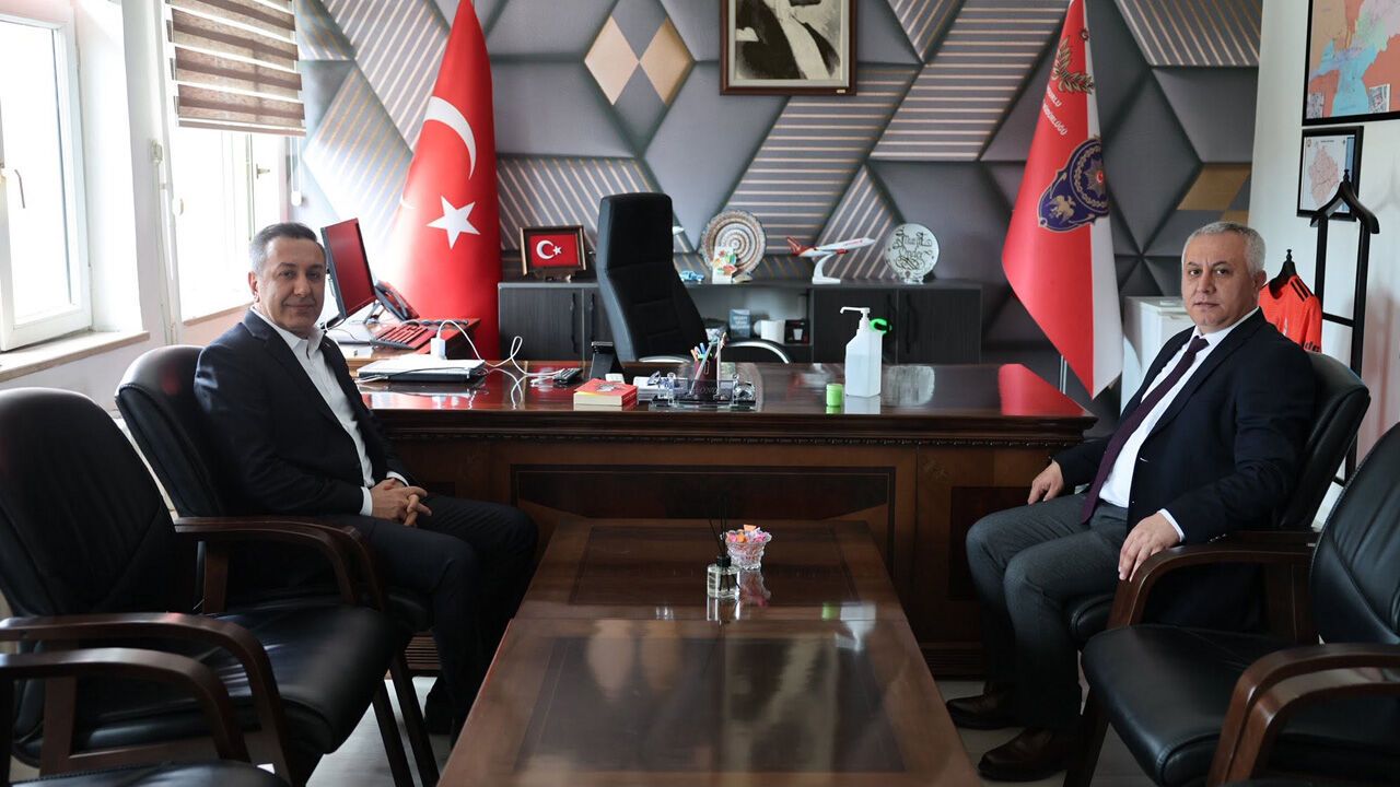 Başkan Muhsin Dere, İlçe Emniyet Müdürü Murat Önde
