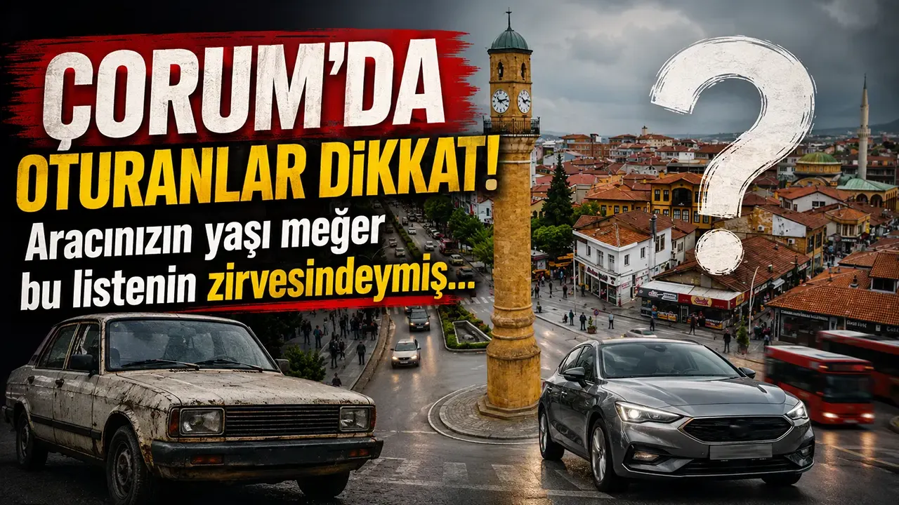 Çorum’da oturanlar dikkat! Aracınızın yaşı meğer bu listenin zirvesindeymiş...