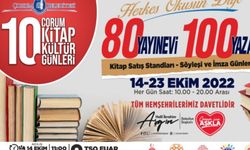 Çorum 10. Kitap Kültür Günleri başlıyor