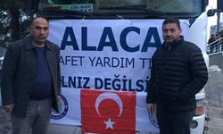 Alaca Esnaf Odası’nın yardım tırı yola çıktı