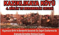 Kazıklıkaya Köyü ‘Birlik ve Beraberlik Gecesi’ 25 Mart'ta