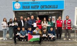 Sungurlu İmam Hatip orta okulundan Filistin’e destek