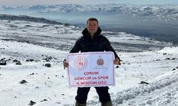 Çorumlu sporcudan büyük başarı! Ağrı Dağı'na tırmandı