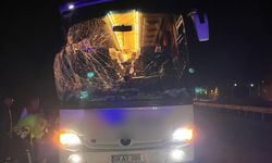 Otobüs arıza yapan kamyona çarptı: 1 yaralı