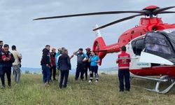 Çorum'da ormanlık alanda kaybolan yaşlı kadın helikopterle kurtarıldı