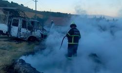 Osmancık’ta yangın: Bir araç ve samanlık kül oldu