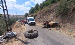 Çorum'da traktör 30 metrelik şarampole uçtu: 1 ölü