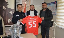 Havza Belediyespor yönetiminden İlçe Emniyet Müdürlüğüne ziyaret