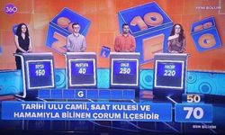 “Ben Bilirim” yarışmasında Çorum’un tarihi ilçesi soruldu