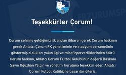 Erzurumspor’dan Çorum FK’ye teşekkür mesajı