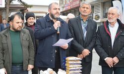 Çorum'da asgari ücret protestosu: Saadet Partisi makarna, yumurta, ayran ile sokağa indi!