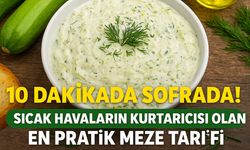 10 dakikada sofrada! Sıcak havaların kurtarıcısı olan en pratik Yoğurtlu Kabak Mezesi tarifi