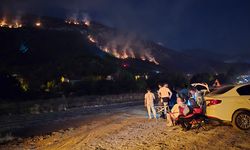 Köy boşaltılırken çay keyfi yaptılar! Yangın seyirciliği tepki topladı