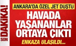 Ankara’da düşen Falcon 50’nin enkazına ulaşıldı