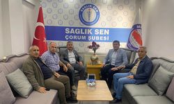 Sağlık-Sen Çorum Şubesine hayırlı olsun ziyareti