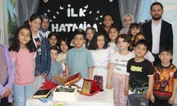 Ortaköy’de minik öğrenci hatim sevinci yaşadı