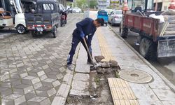 Osmancık’ta kaldırımlar yenileniyor