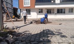 Osmancık’ta kaldırım onarım çalışmaları sürüyor