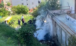Çorum'da apartmanın tandırlığında çıkan yangın korkuttu