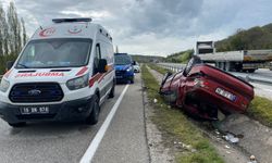 Çorum’da otomobil takla attı, 6 yaralı