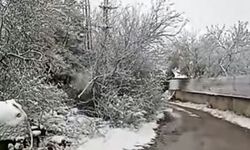 Çorum'un bu köyü karla kaplandı