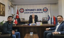 Diyanet-Sen Çorum Şubesi’nde Genç Memur-Sen ziyareti