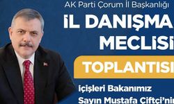 AK Parti Çorum İl Danışma Meclis toplantısına Bakan Çiftçi katılacak