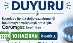 Çorumgaz’dan yeni doğalgaz abonelikleri için duyuru