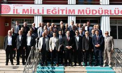 Çorum'da okul müdürleri bayramlaşma programında buluştu