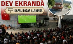 Osmancık'ta milli maç heyecanı dev ekranda