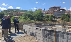 16 derslikli İmam Hatip Ortaokulu inşaatı incelendi
