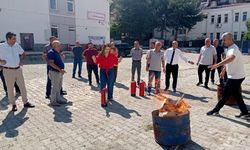 MEB AKUB ekibi yangın eğitimi kursunu tamamladı