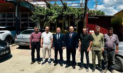 Yakup Alar, İskilip'teki iş yerinde Duran Bıyık’ı ziyaret etti