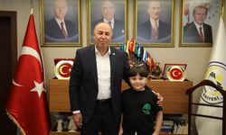 Başkan Arslan, küçük Talha Baran’ı makamında ağırladı