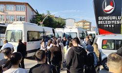 Sungurlu Belediyesinden üniversite adaylarına ücretsiz servis hizmeti