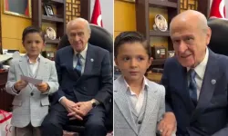 Devlet Bahçeli ile küçük çocuk arasında güldüren diyalog