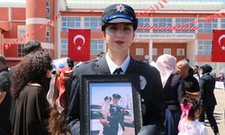 Şehit babasının izinden giderek polis oldu