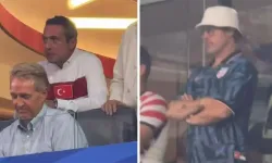 Türkiye-ABD maçında dikkat çeken görüntü: Ali Koç ve Brad Pitt aynı locada