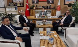 Bayrak ve Kaplan'dan Duran Bıyık'a nezaket ziyareti