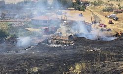 Osmancık'taki yangında 1 ev, 2 samanlık ve 2 ahır zarar gördü