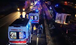 Kırıkkale-Çorum karayolundaki otobüs kazasında 29 kişi yaralandı